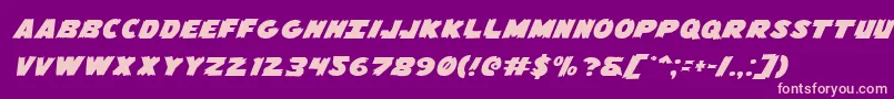 Flyingleatherv2expand Font – Pink Fonts on Purple Background