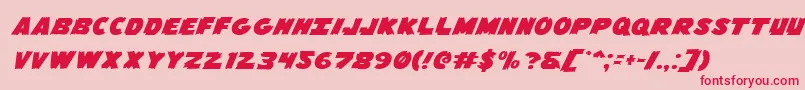 Flyingleatherv2expand Font – Red Fonts on Pink Background