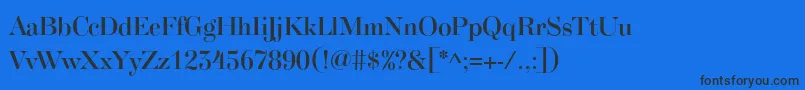 SplendidSerifBold Font – Black Fonts on Blue Background
