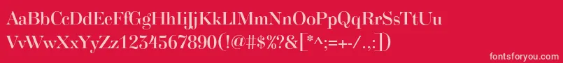 SplendidSerifBold Font – Pink Fonts on Red Background