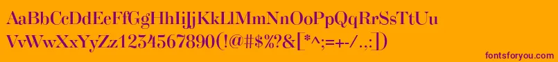 SplendidSerifBold Font – Purple Fonts on Orange Background