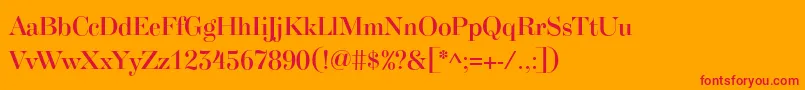 フォントSplendidSerifBold – オレンジの背景に赤い文字
