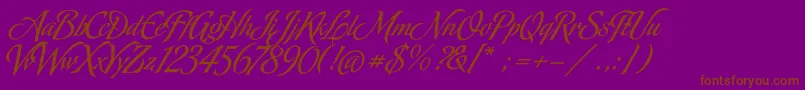 Lisätietoja Oxida-fontista Oxida-fontti – ruskeat fontit violetilla taustalla