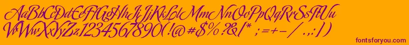 Oxida Font – Purple Fonts on Orange Background