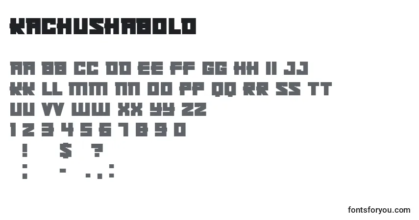 Czcionka KachushaBold – alfabet, cyfry, specjalne znaki