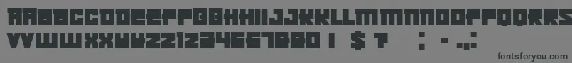 Шрифт KachushaBold – чёрные шрифты на сером фоне
