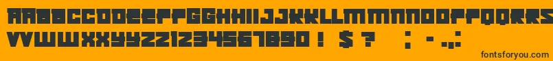 フォントKachushaBold – 黒い文字のオレンジの背景