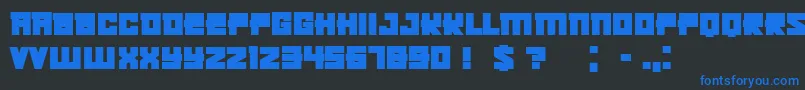 KachushaBold Font – Blue Fonts on Black Background