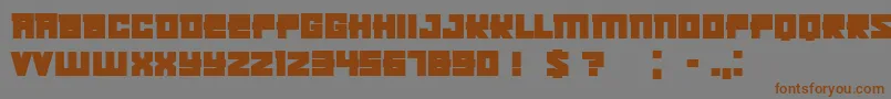 KachushaBold-fontti – ruskeat fontit harmaalla taustalla