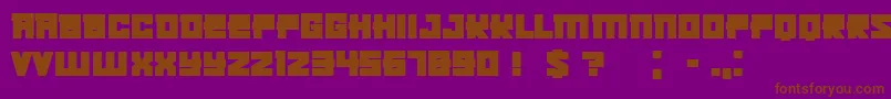Шрифт KachushaBold – коричневые шрифты на фиолетовом фоне