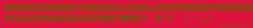 Czcionka KachushaBold – brązowe czcionki na czerwonym tle