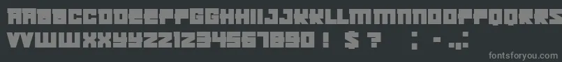 Шрифт KachushaBold – серые шрифты на чёрном фоне