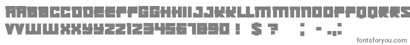 フォントKachushaBold – 白い背景に灰色の文字