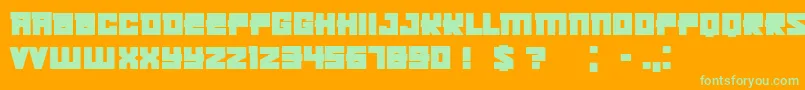 Шрифт KachushaBold – зелёные шрифты на оранжевом фоне