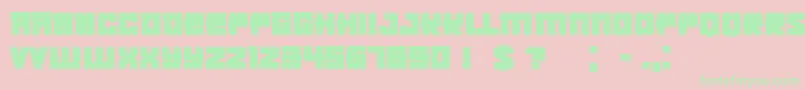 KachushaBold-fontti – vihreät fontit vaaleanpunaisella taustalla