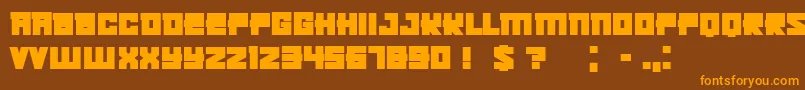 KachushaBold Font – Orange Fonts on Brown Background