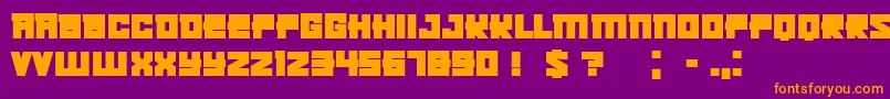 KachushaBold Font – Orange Fonts on Purple Background