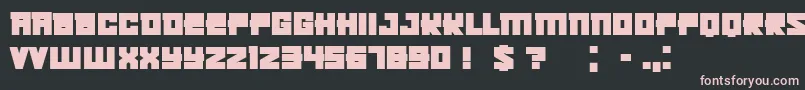 Шрифт KachushaBold – розовые шрифты на чёрном фоне