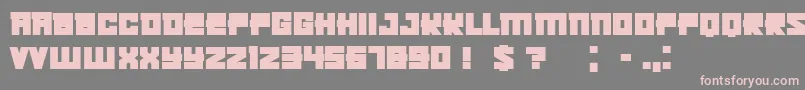 KachushaBold-fontti – vaaleanpunaiset fontit harmaalla taustalla
