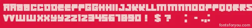 KachushaBold Font – Pink Fonts on Red Background