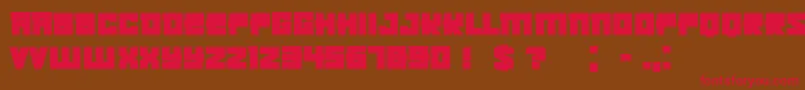 KachushaBold Font – Red Fonts on Brown Background
