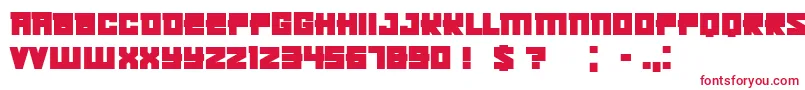 KachushaBold-Schriftart – Rote Schriften auf weißem Hintergrund