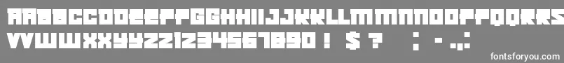 KachushaBold-Schriftart – Weiße Schriften auf grauem Hintergrund