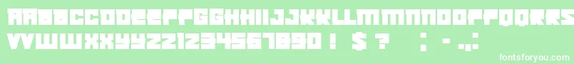 フォントKachushaBold – 緑の背景に白い文字
