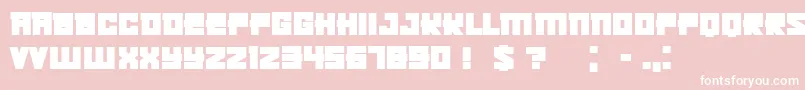 KachushaBold-fontti – valkoiset fontit vaaleanpunaisella taustalla