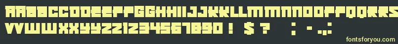 Шрифт KachushaBold – жёлтые шрифты на чёрном фоне