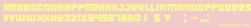 Шрифт KachushaBold – жёлтые шрифты на розовом фоне