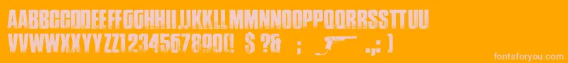 GoogleSpiesPersonnalUseOnly Font – Pink Fonts on Orange Background