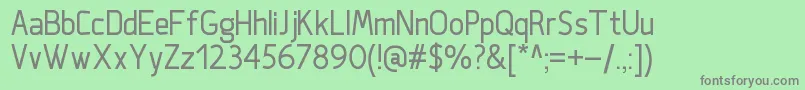 フォントNeigaRegular – 緑の背景に灰色の文字
