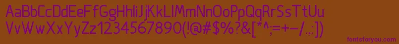 Czcionka NeigaRegular – fioletowe czcionki na brązowym tle