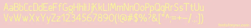 NeigaRegular Font – Yellow Fonts on Pink Background