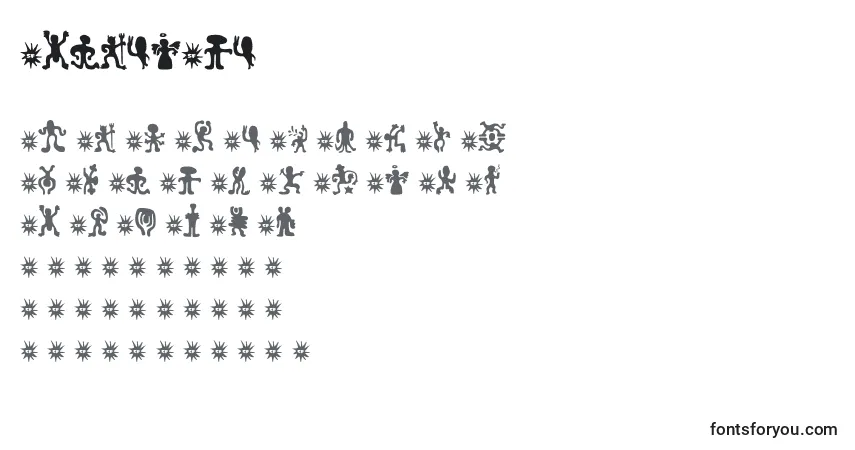 Шрифт NumberOne – алфавит, цифры, специальные символы