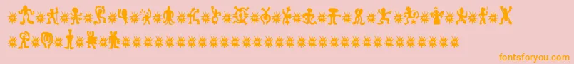 NumberOne Font – Orange Fonts on Pink Background