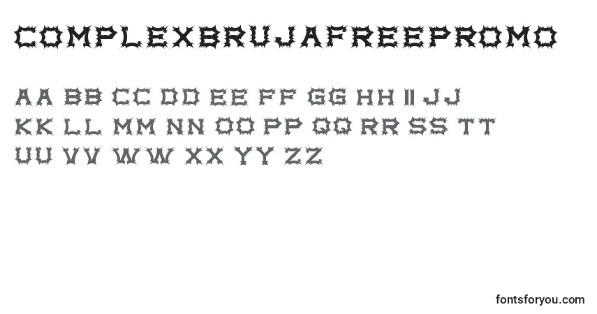 Schriftart ComplexBrujaFreePromo – Alphabet, Zahlen, spezielle Symbole