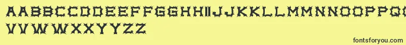 ComplexBrujaFreePromo Font – Black Fonts on Yellow Background