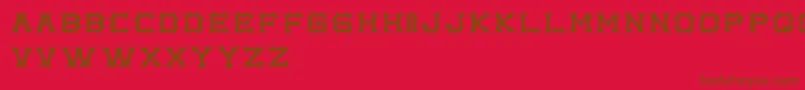 ComplexBrujaFreePromo Font – Brown Fonts on Red Background