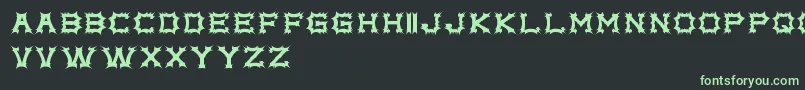 Шрифт ComplexBrujaFreePromo – зелёные шрифты на чёрном фоне