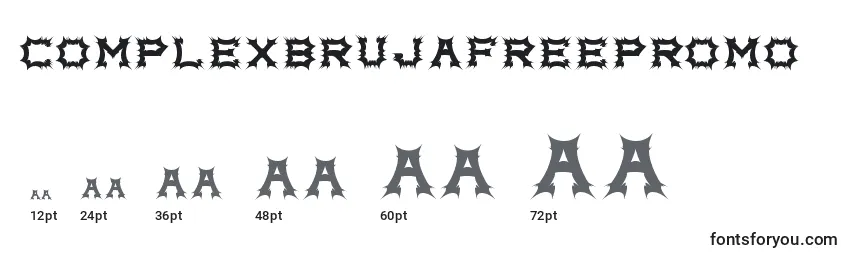ComplexBrujaFreePromo Font Sizes
