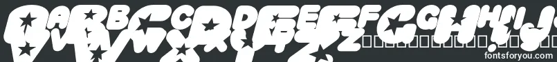 Шрифт CrystaluniverseOblique – белые шрифты на чёрном фоне