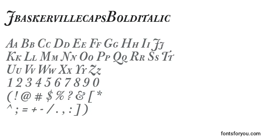 Police JbaskervillecapsBolditalic - Alphabet, Chiffres, Caractères Spéciaux