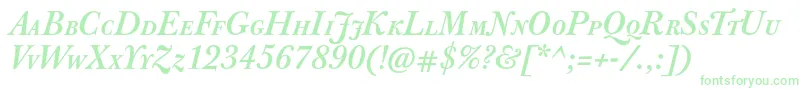 JbaskervillecapsBolditalic Font – Green Fonts on White Background