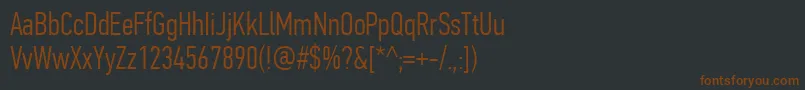 Шрифт PfdintextcompproLight – коричневые шрифты на чёрном фоне