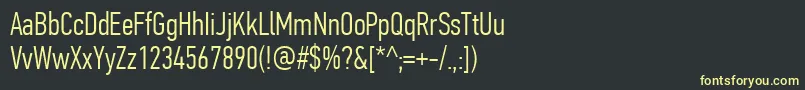 Шрифт PfdintextcompproLight – жёлтые шрифты на чёрном фоне