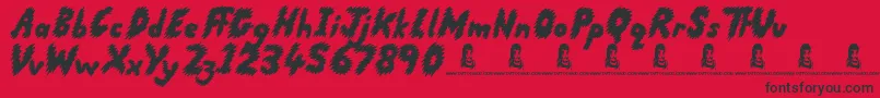 Шрифт RunningScared – чёрные шрифты на красном фоне