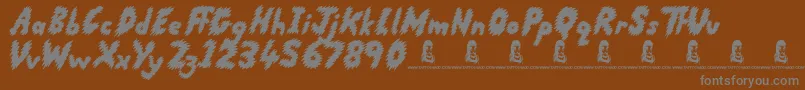 RunningScared Font – Gray Fonts on Brown Background