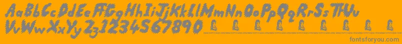 RunningScared Font – Gray Fonts on Orange Background